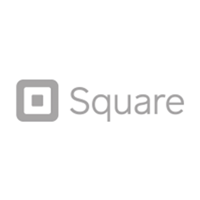 Logo of Square featuring a black square outline with a smaller black square inside, followed by the word "Square" in black text on a white background.